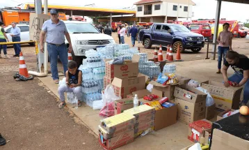 Defesa Civil já entregou 4 toneladas de alimentos em Rio Bonito do Iguaçu; cidade precisa de materiais de construção