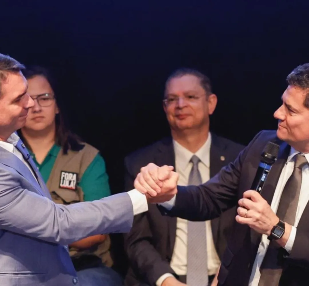 Flávio Bolsonaro e Sérgio Moro